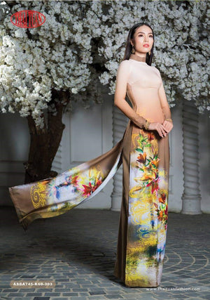 Áo dài in cao cấp lụa Thái Tuấn