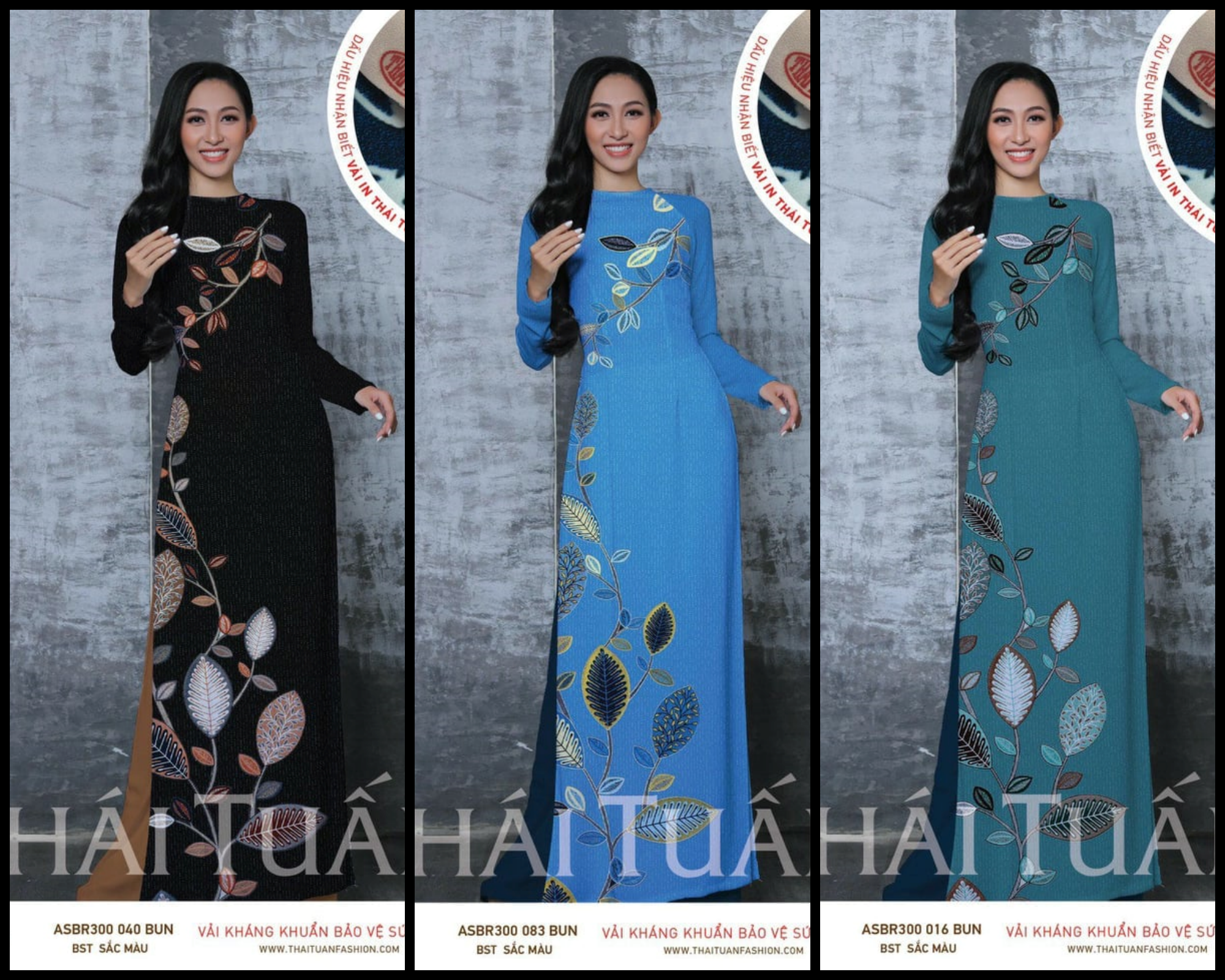 Áo dài in cao cấp lụa Thái Tuấn