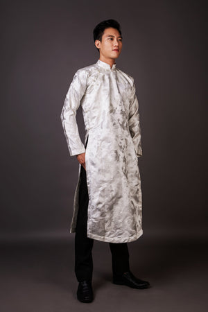 Áo dài nam gấm rồng